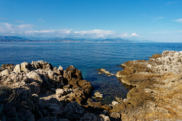 Fototapeta na wymiar Coastal Path of Cap d'Antibes