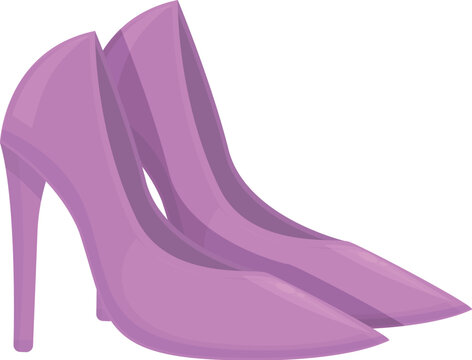 Platform high heels shoes icon cartoon vector. Fashion female. Classic dance