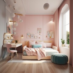 A modern minimalist childrens room