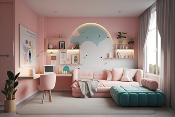 A modern minimalist childrens room