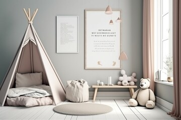 A modern minimalist childrens room