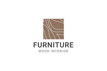 wood interior logo vector icon illustration