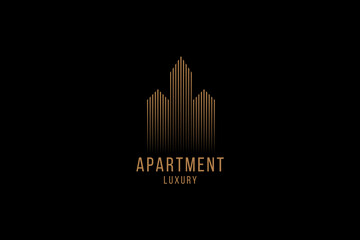 building apartment logo vector icon illustration