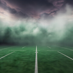 Obraz premium Green Storm Over Football Field 