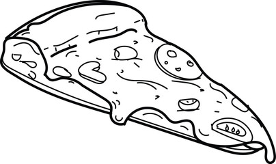 Pizza with melted cheese 