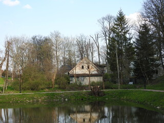 house on the lake in waldau near kaliningrad, russia