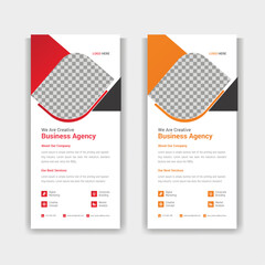 corporate rack card, dl and business flyer template