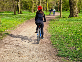 person riding a bike