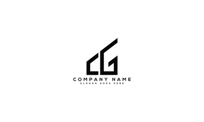 CG letter mark abstract vector logo design template. CG icon design