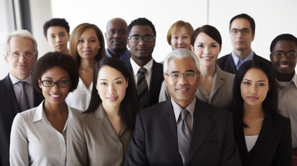 Fototapeta premium Ethnic diversity in the workplace Generated AI