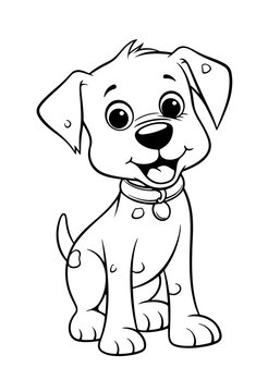 recommend clip art: Dog Character Vector, Coloring Book Page with Dog, Coloring page outline of a cute dog, coloring page with Animal character 