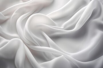 Obraz premium White Fluffy Silk Swirl Texture
