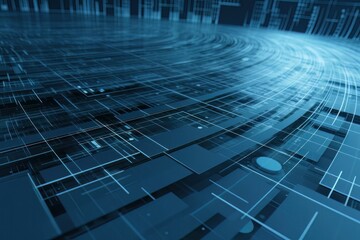 Abstract background depicting data and technology. Concept: decision-making using data. Generative AI