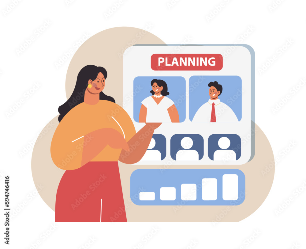 Poster employee performance management. performance indicators and reports