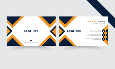 Modern and Minimalist double sided business card template