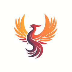 Obraz premium Phoenix | 2D Flat Vector Logo Icon | Illustration