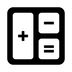 Fototapeta premium 電卓のシルエットアイコン