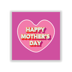 Editable 3d Text Effect Happy Mother's Day Vector illustration design