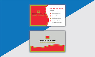 Corporate Modern Business Card Design Template Creative and Clean Business Card Name Card Visting Card Simple Flat Vactor Design Vactor Illustration Print Template

