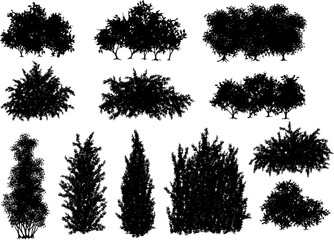 bushes for backgrounds set 1