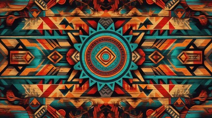 Abstract background with Navajo patterns. Generative AI