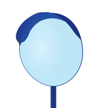 Road convex mirror. vector illustration