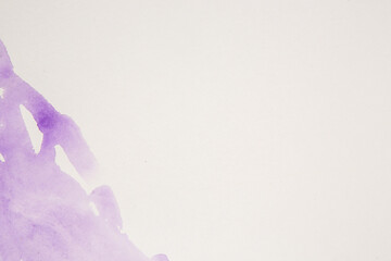 Top view of purple stains on white isolated background