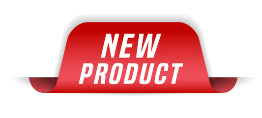 Colorful vector flat design banner new product. This sign is well adapted for web design.