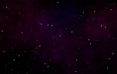 Obraz premium Space background with realistic nebula and glitter star. Deep cosmos stardust. Realistic starry sky with blue glow. Shining stars in the dark sky. Vector illustration. 