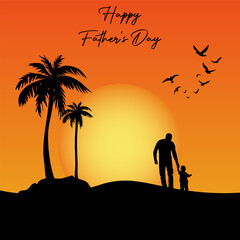 happy fathers day vector. suitable for card, banner, or poster