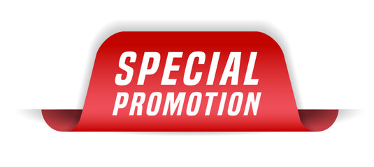 Colorful vector flat design banner special promotion. This sign is well adapted for web design.