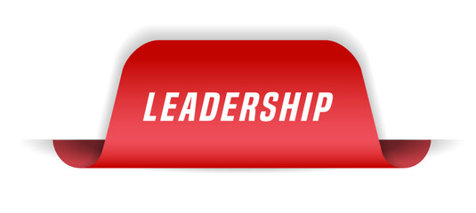 Colorful vector flat design banner leadership. This sign is well adapted for web design.