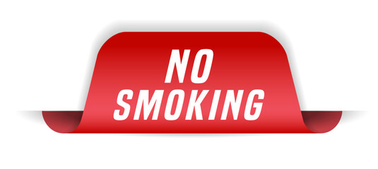 Colorful vector flat design banner no smoking. This sign is well adapted for web design.