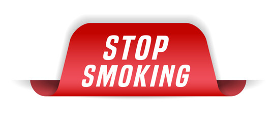 Colorful vector flat design banner stop smoking. This sign is well adapted for web design.