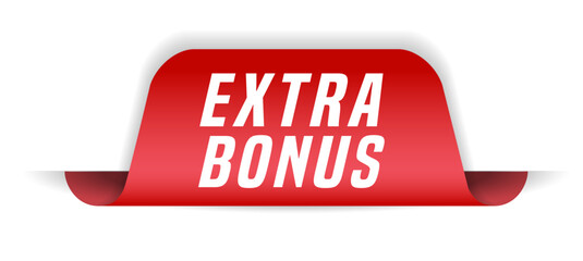 Colorful vector flat design banner extra bonus. This sign is well adapted for web design.