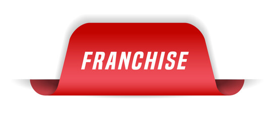 Colorful vector flat design banner franchise. This sign is well adapted for web design.