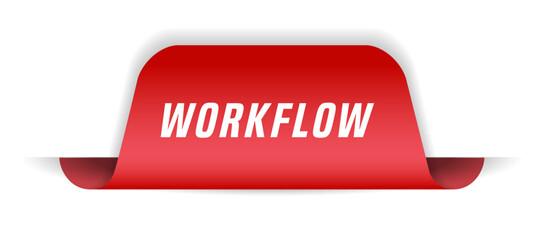 Colorful vector flat design banner workflow. This sign is well adapted for web design.