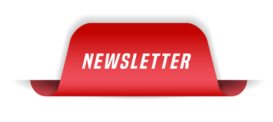 Colorful vector flat design banner newsletter. This sign is well adapted for web design.