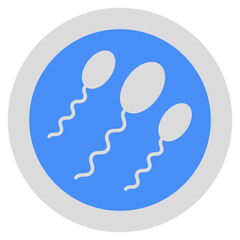A unique design icon of sperms, mail reproductive cells