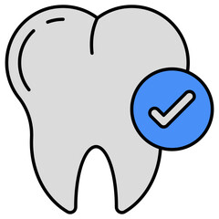 Modern design icon of healthy tooth