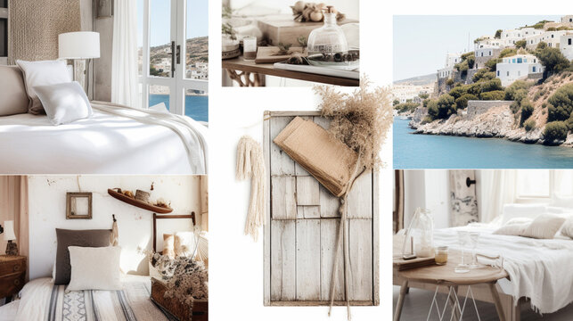 travel and bodrum city mood board Generated AI