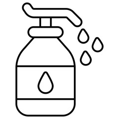 A flat design icon of hand sanitizer