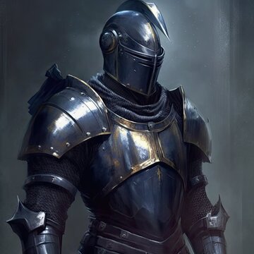 knight in armor with generative AI technology