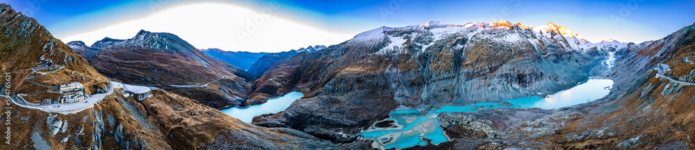 Sticker landscape at the grossglockner mountain in austria