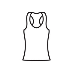 Tank Top, Tank Top Icon, Tank Top Vector, Spaghetti Strap Icon, Shirt Icon, Shirt Clothing Vector Icon Symbol Illustration Background