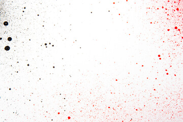 above view red paint with dark shades on white surface bright art color artist painting photo