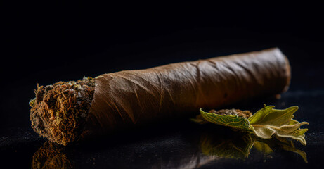 Fototapeta na wymiar marijuana cigar ready