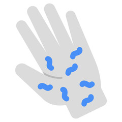 Trendy vector design of infected hand 