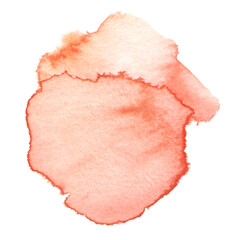 PNG Watercolor red brushstroke painting blot smear cloud isolated on transparent background.
