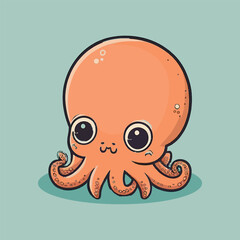 Fototapeta premium Vector cute octopus cartoon mascot